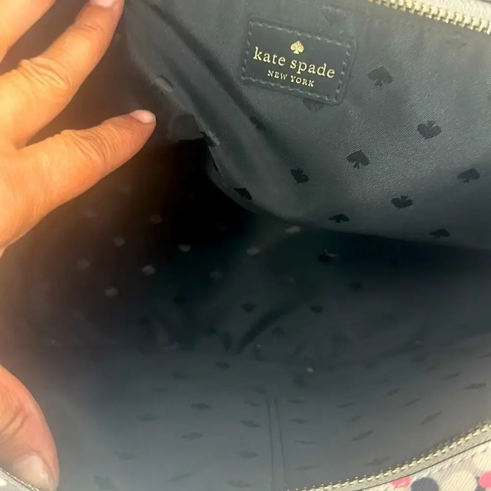 EUC Kate Spade Shore Street Soiree Dot Grey Multi Margareta Tote and wristlet - Picture 7 of 12